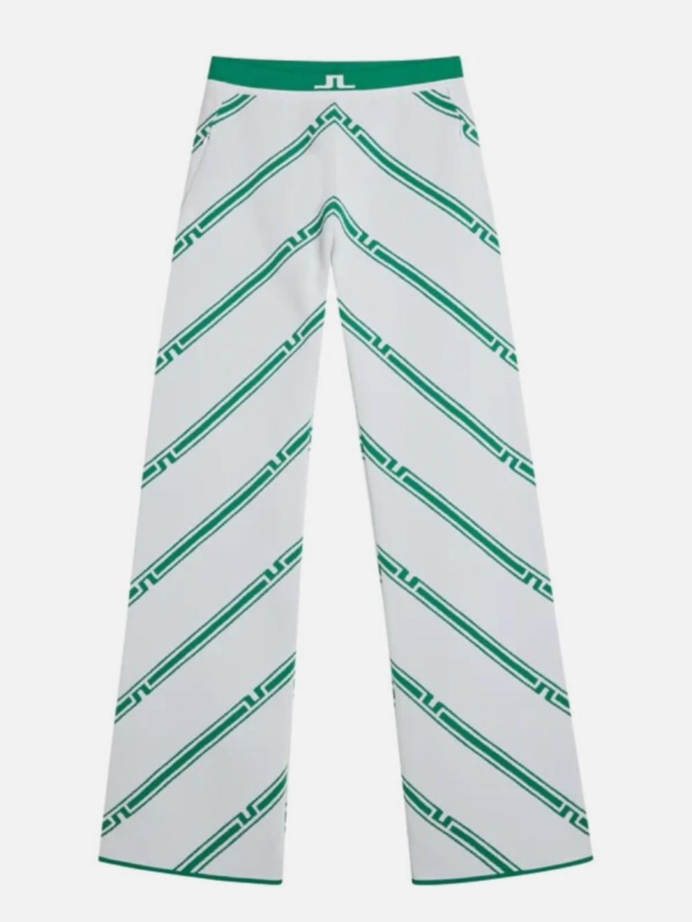 J. Lindeberg Emmie White Green Knit Pants Ladies